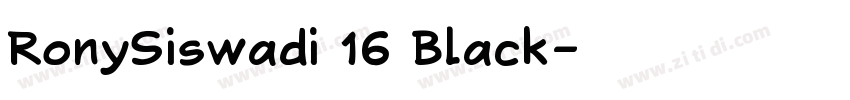 RonySiswadi 16 Black字体转换